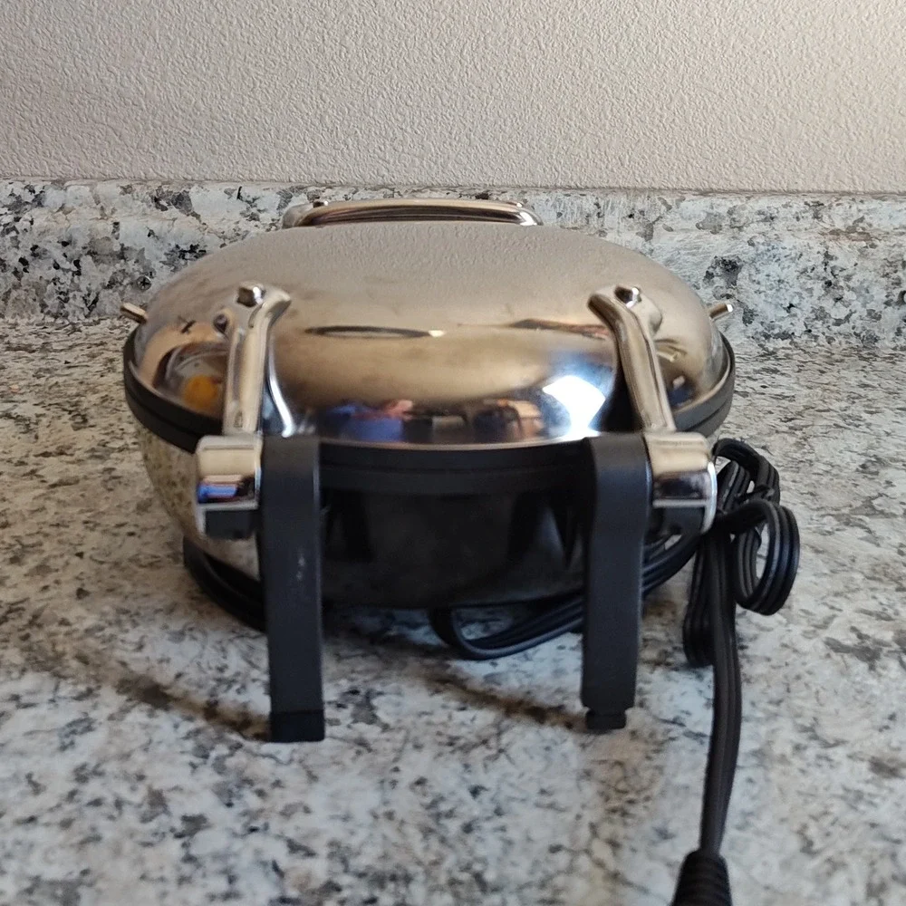 All-Clad Waffle Maker Classic Round Silver 6071 SL Stainless Steel 800W